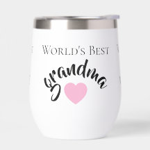 Beste oma van de wereld Schattig hart Wit Elegant