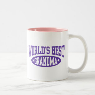 Beste oma van de wereld tweekleurige koffiemok