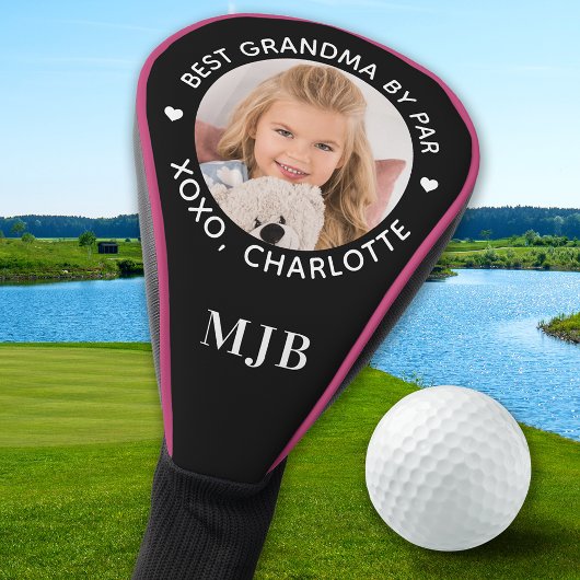 BESTE OMA VAN PAR Custom Photo Cool Monogram Golfheadcover