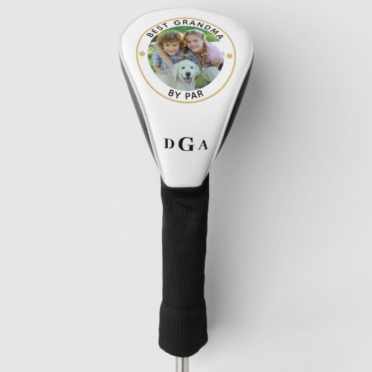 BESTE OMA VAN PAR Photo Monogram Golfheadcover (Voorkant)