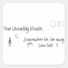 Beste ongehoorde lezer vierkante sticker