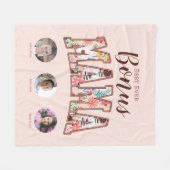 Beste ooit Bonus Mama Drie Foto Moederdag Fleece Deken (Voorkant (Horizontaal))