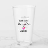 Beste ooit dochter toevoegen naam vader moeder doc glas (Voorkant)