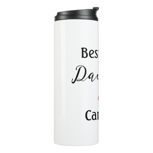 Beste ooit dochter toevoegen naam vader moeder doc thermosbeker (Gedraaid links)