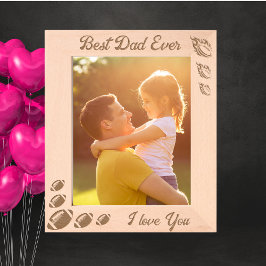 Beste ooit vader Football vaders dag cadeau laser Gegraveerde Lijstjes