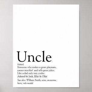 Beste oom aller tijden, moderne definitie van een poster
