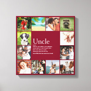 Beste Oom Citaten Fun Koel Foto Collage Canvas Afdruk