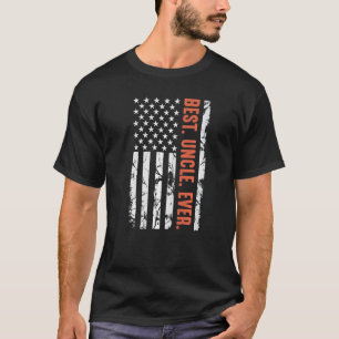 Beste Oom door met Amerikaanse vlag voor oom die l T-shirt