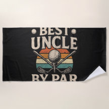 Beste Oom door Par Funny Golf Quote Strandhanddoek