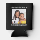 Beste oom foto zwart blikjeskoeler (Voorkant)