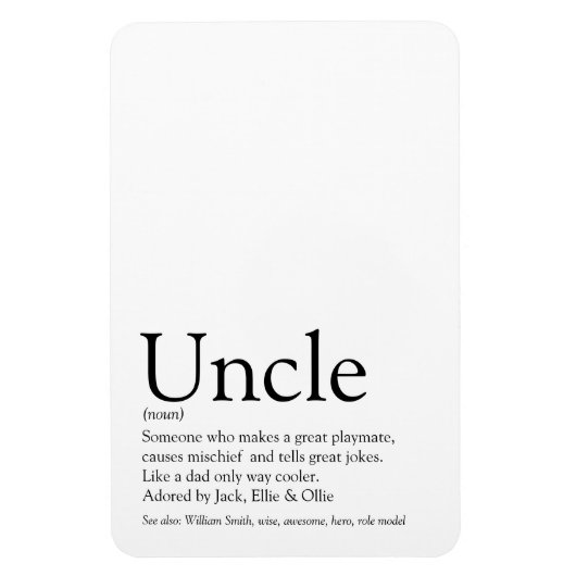 Beste Oom Funcle Definitie Pret Magneet (Verticaal)