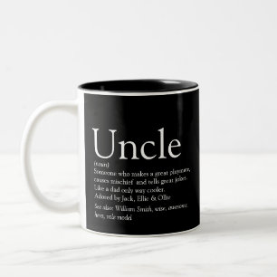 Beste Oom Funcle Moderne Definitie Zwart Tweekleurige Koffiemok