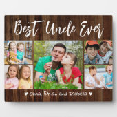 Beste Oom Ooit 5 Fotocollage Rustiek Pallet Hout Fotoplaat (Voorkant)