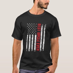 Beste Oom ooit Amerikaanse vlag Tshirt cadeau voor