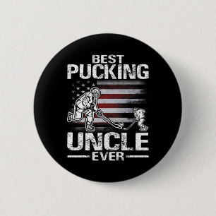 Beste Oom Ooit Hockey Vaderdag Cadeau Ronde Button 5,7 Cm