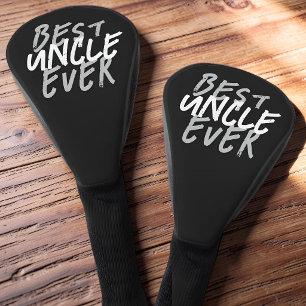 Beste Oom Ooit Modern Wit en Grijs Grunge Golfheadcover