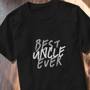 Beste Oom Ooit Modern Wit en Grijs Grunge T-shirt