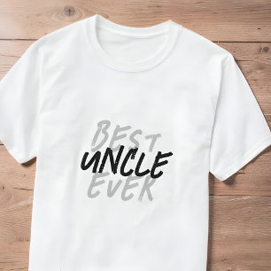 Beste Oom Ooit Modern Zwart en Wit Grunge T-shirt