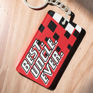 Beste Oom Ooit Motorsport Racen Modern Damasten Ru Sleutelhanger