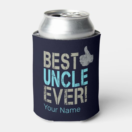 Beste oom ooit  ontwerp met duim omhoog blikjeskoeler (Blikje Voorkant)