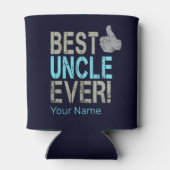 Beste oom ooit  ontwerp met duim omhoog blikjeskoeler (Achterkant)