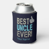 Beste oom ooit  ontwerp met duim omhoog blikjeskoeler (Blikje Achterkant)