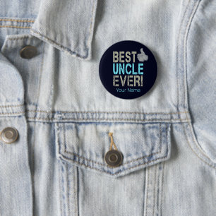 Beste oom ooit ontwerp met duim omhoog ronde button 5,7 cm