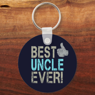 Beste oom ooit ontwerp met duim omhoog sleutelhanger