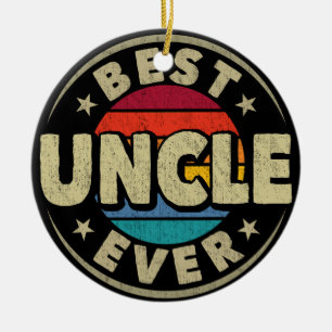 Beste Oom Ooit Retro Oom Vaderdag Keramisch Ornament