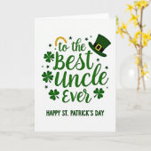 Beste Oom Ooit St. Patrick Kaart (Gele Bloem)