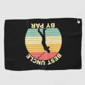 Beste oom op basis van par - Golfing Golfhanddoek (Horizontaal)