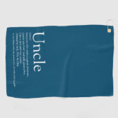 Beste Oom van de Wereld Oom Definitie Blauw Golfhanddoek (Horizontaal)