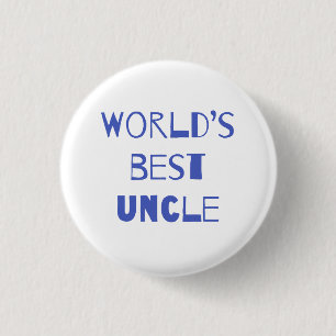Beste oom van de wereld ronde button 3,2 cm