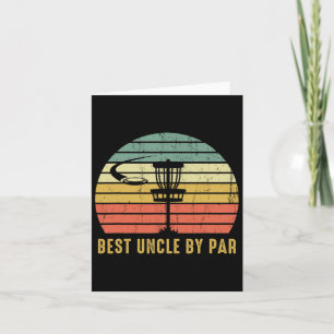 Beste oom van Par Funny Disc Golf Gift voor mannen Kaart
