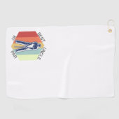 Beste oom van Par Retro Golfhanddoek (Horizontaal)