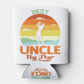 Beste oom van Par Vaderdag Golf Shirt Gift Blikjeskoeler (Achterkant)