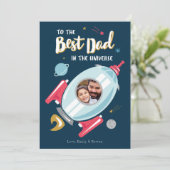 Beste op Universe Vaderdag Kaart (Staand voorkant)
