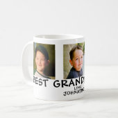 Beste opa 3 fotonaam koffiemok (Voorkant links)
