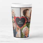 Beste opa 4 foto latte mok (Voorkant)
