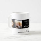 Beste opa aangepaste foto collage zwart wit koffiemok (Voorkant links)