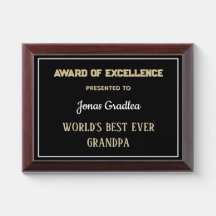Beste Opa Award Plaque ooit