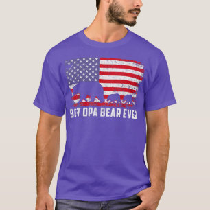 Beste Opa-Beer ooit Amerikaanse vlag Vaderdag T-shirt