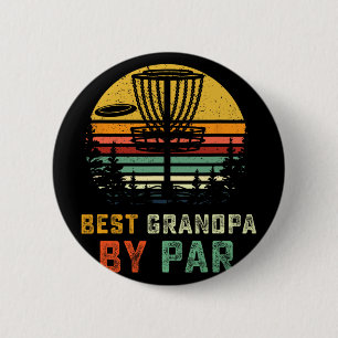 Beste opa bij Par Vaderdag Frisbee Disc Golf Ronde Button 5,7 Cm