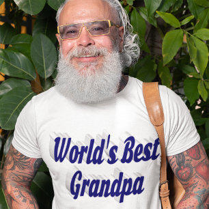 Beste opa donkerblauwe tekst t-shirt