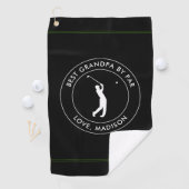 Beste opa door par aangepaste golfer naam tekst golfhanddoek (Insitu)
