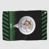 Beste opa door par foto gepersonaliseerd golfhanddoek (Horizontaal)