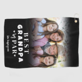 Beste Opa door Par Foto Golfhanddoek (Horizontaal)