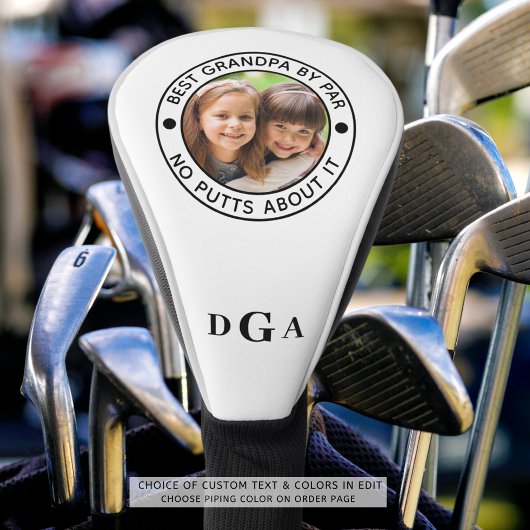 BESTE OPA DOOR PAR Foto Monogram Grappig Golfheadcover