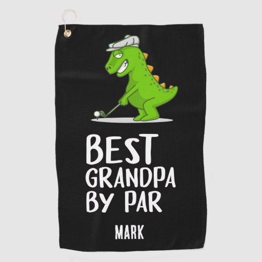 Beste Opa door Par Grootvader grappige Dinosaurus Golfhanddoek (Voorkant)