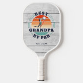Beste opa door par vaders dag golfen gag custom pickleball paddle (Achterkant)